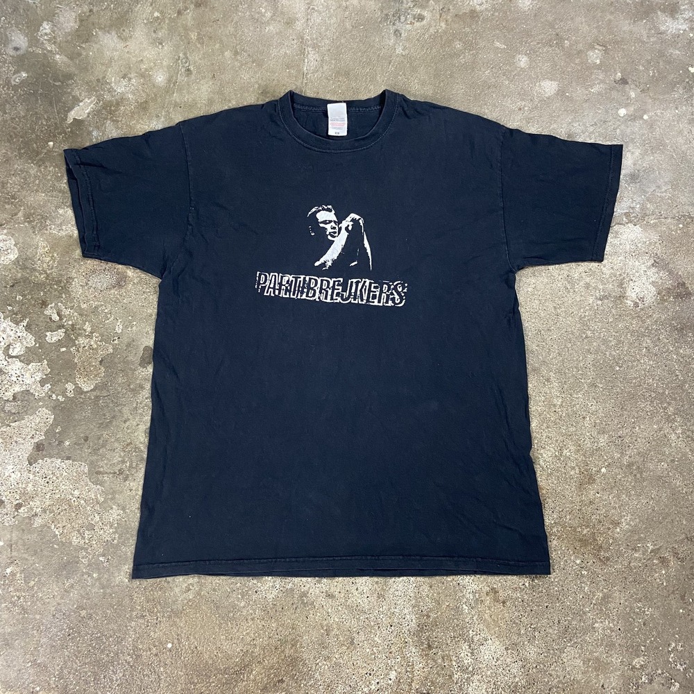 Vintage Y2K Partibrejkers Band T-Shirt Size XL Black Serbian Rock Music Graphic